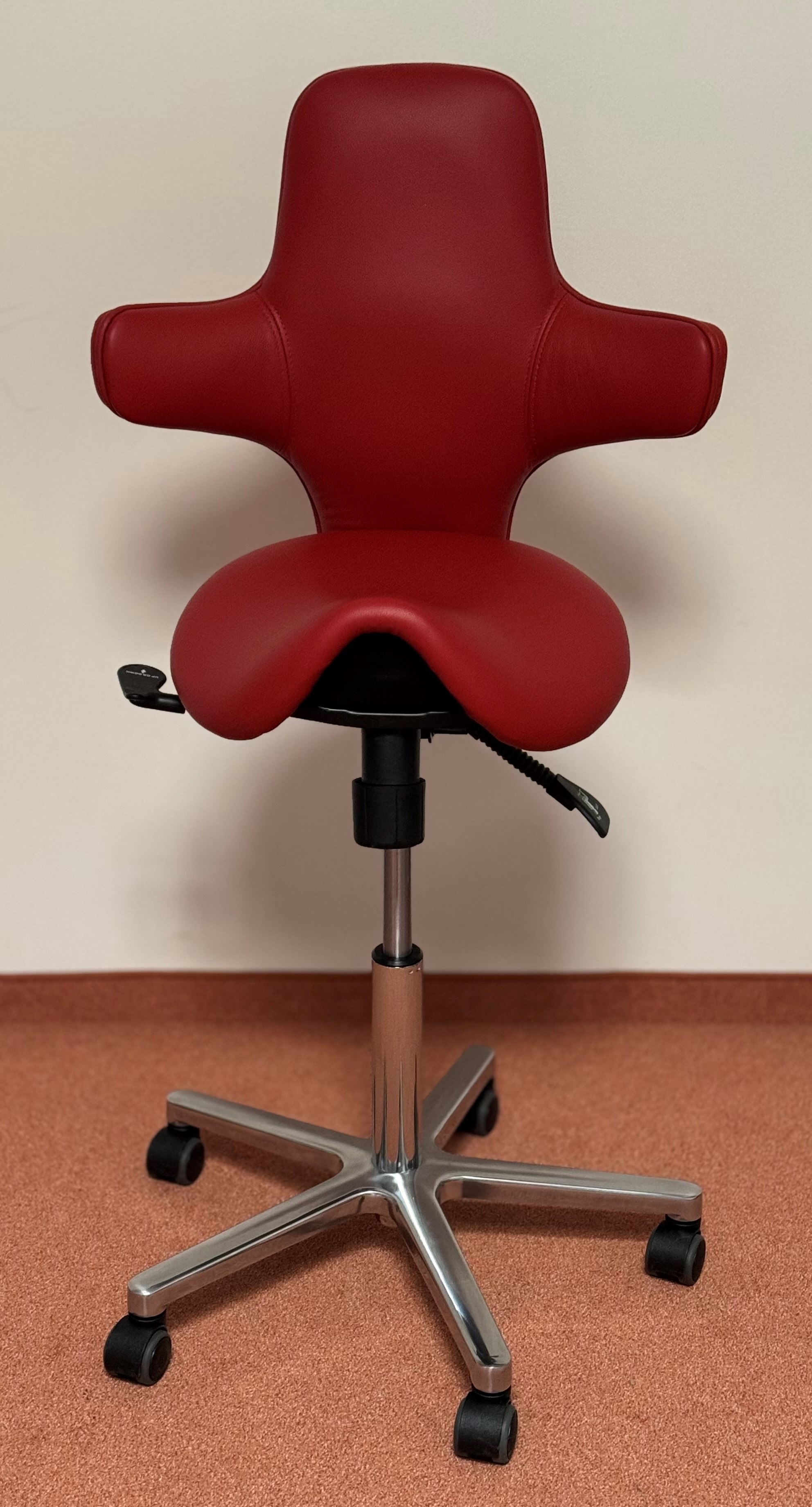 Sanus 2. Wahl: Variowip Sattel, Leder rot Sanus 2. Wahl: Variowip Sattel, Leder rot