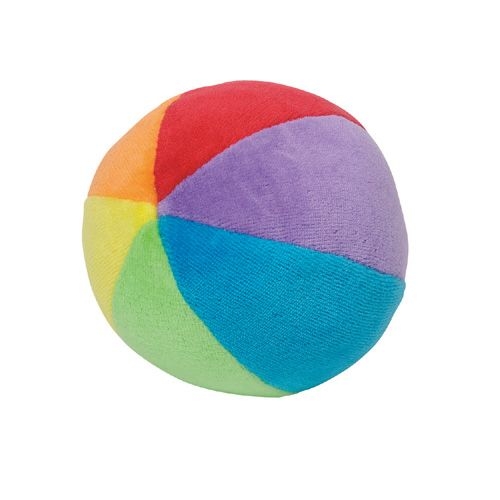 Ball mit Rassel Regenbogenfarben