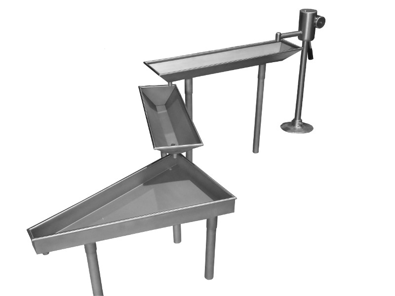 Matschtisch-Anlage 4-teilig, Edelstahl Matschtisch-Anlage 4-teilig, Edelstahl