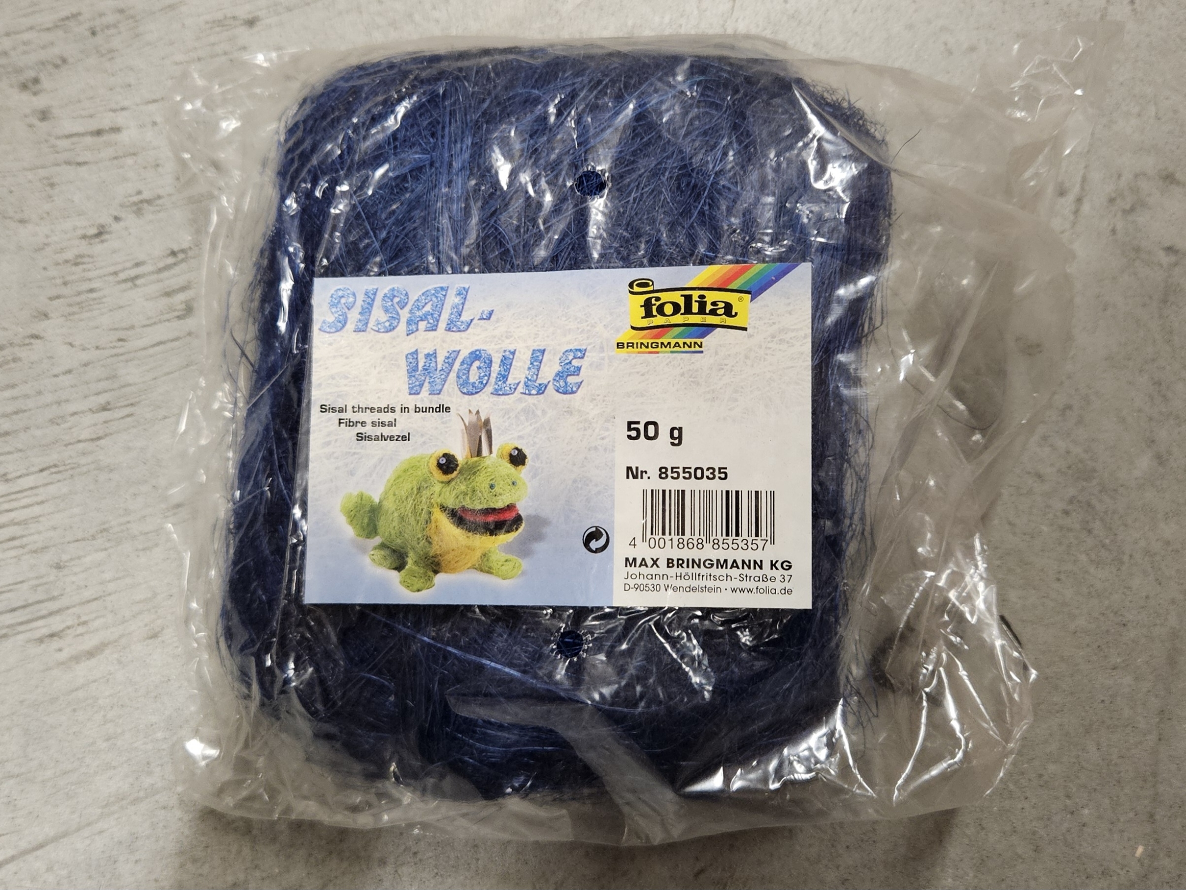 Sisalwolle, königsblau 50 g