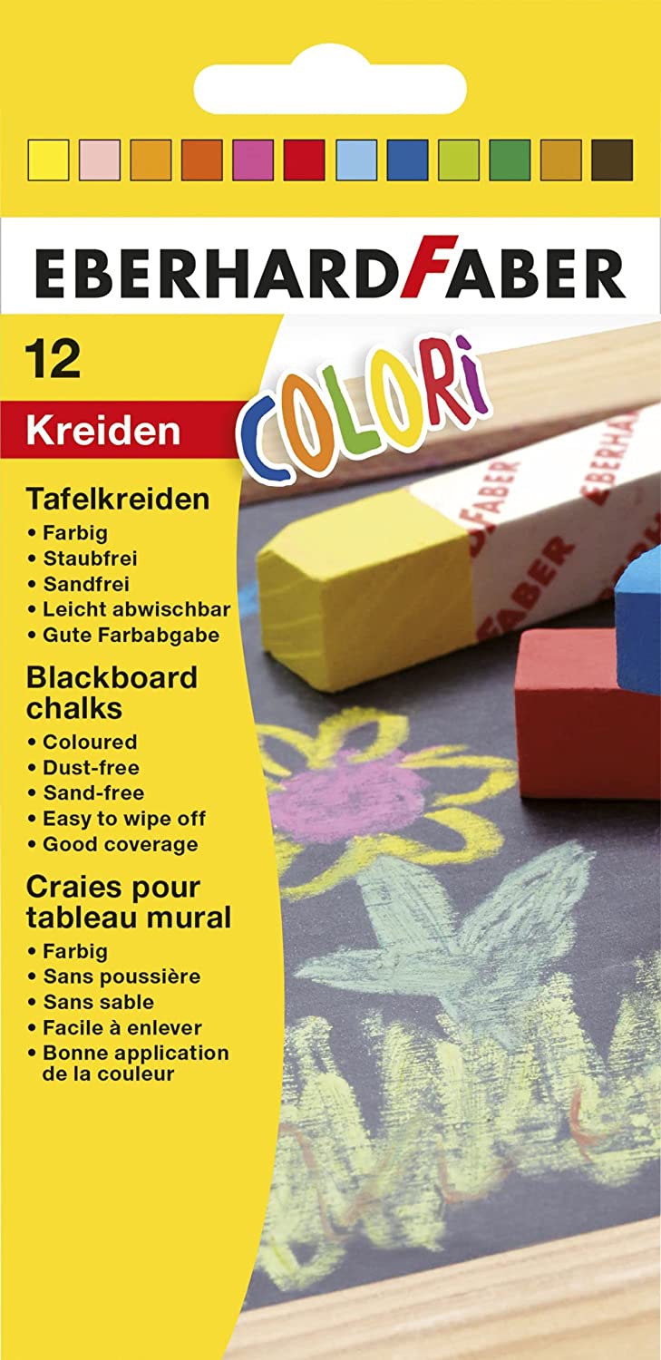 Tafelkreiden 12 Stück, bunt Tafelkreiden 12 Stück, bunt