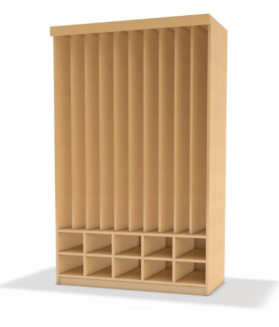 Liegepolsterschrank Fächer unten Liegepolsterschrank Fächer unten