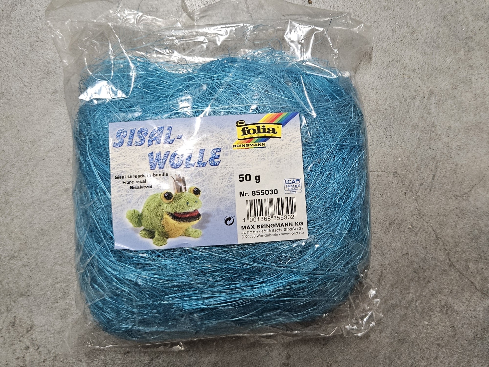 Sisalwolle, hellblau 50 g Sisalwolle, hellblau 50 g
