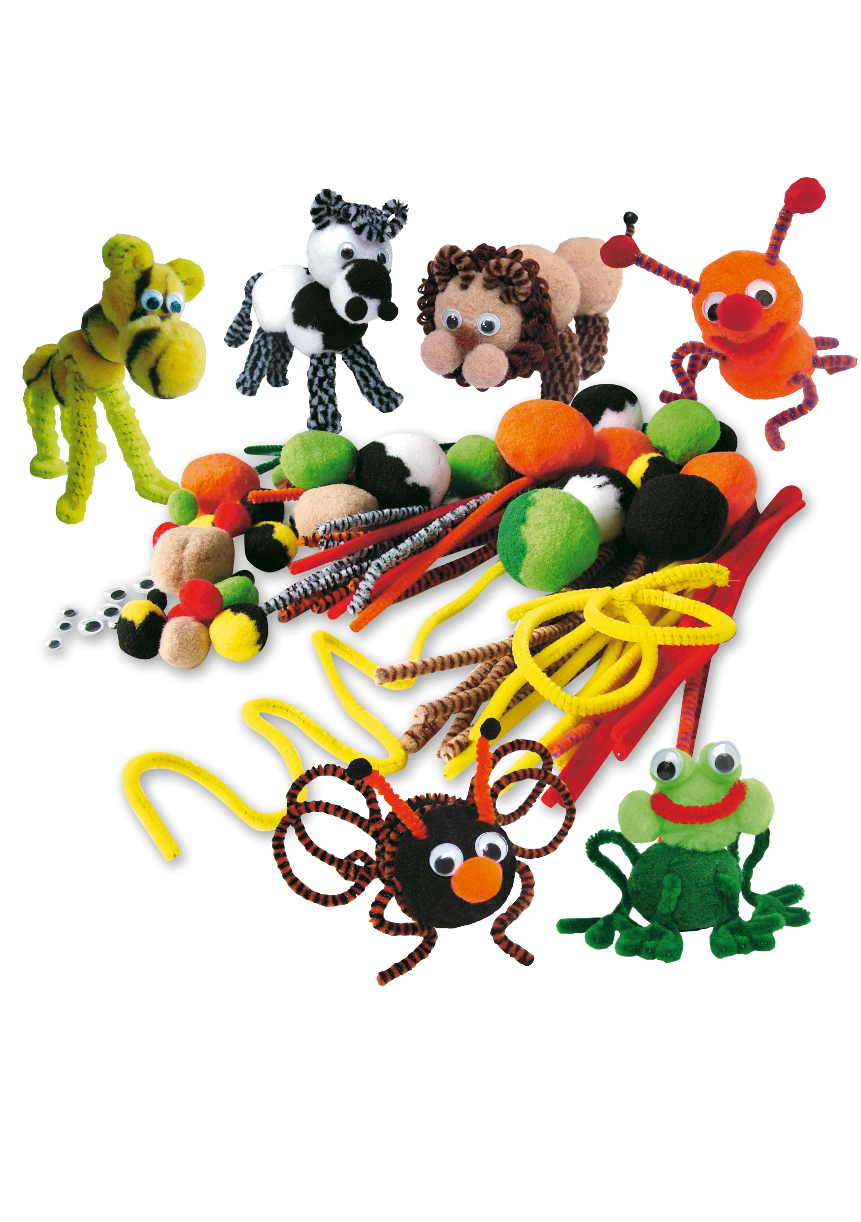 Bastelset Pompon-Tiere Bastelset Pompon-Tiere