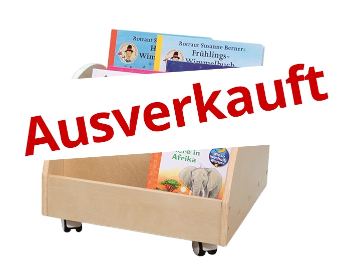 Bücherwagen mit 4 Fächern