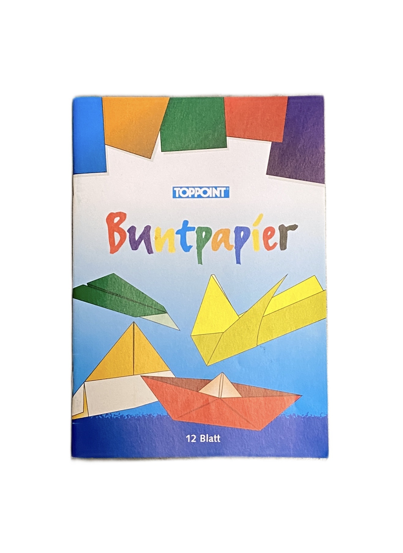 Buntpapierheft, DIN A4,12 Blatt in 6 Farben