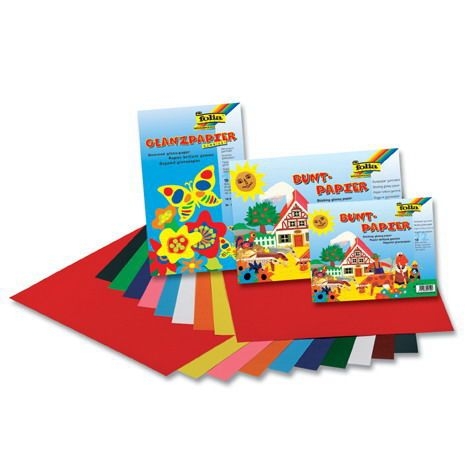 Glanzpapier/ Buntpapier, 50 Blatt 10 Farben