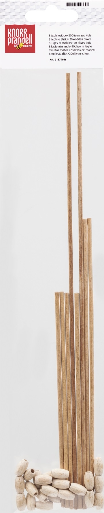Mobilestäbchen, Holz, 8 Stäbchen Mobilestäbchen, Holz, 8 Stäbchen