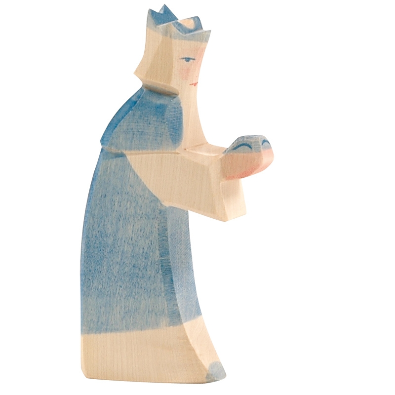 Ostheimer Krippenfigur König blau Ostheimer Krippenfigur König blau