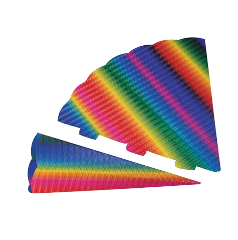 Schultüten 3D-Color-Wellpappe, Regenbogen, Stück