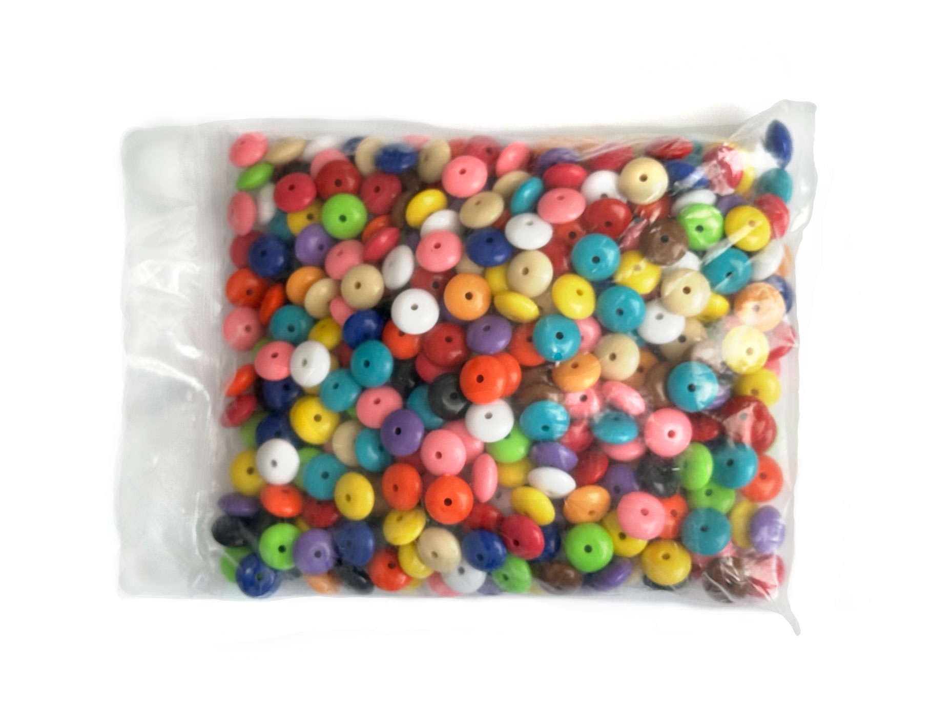 Perlenmix Bunt flach rund Perlenmix Bunt flach rund
