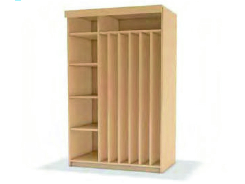 Liegepolsterschrank Fächer oben/seitlich Liegepolsterschrank Fächer oben/seitlich