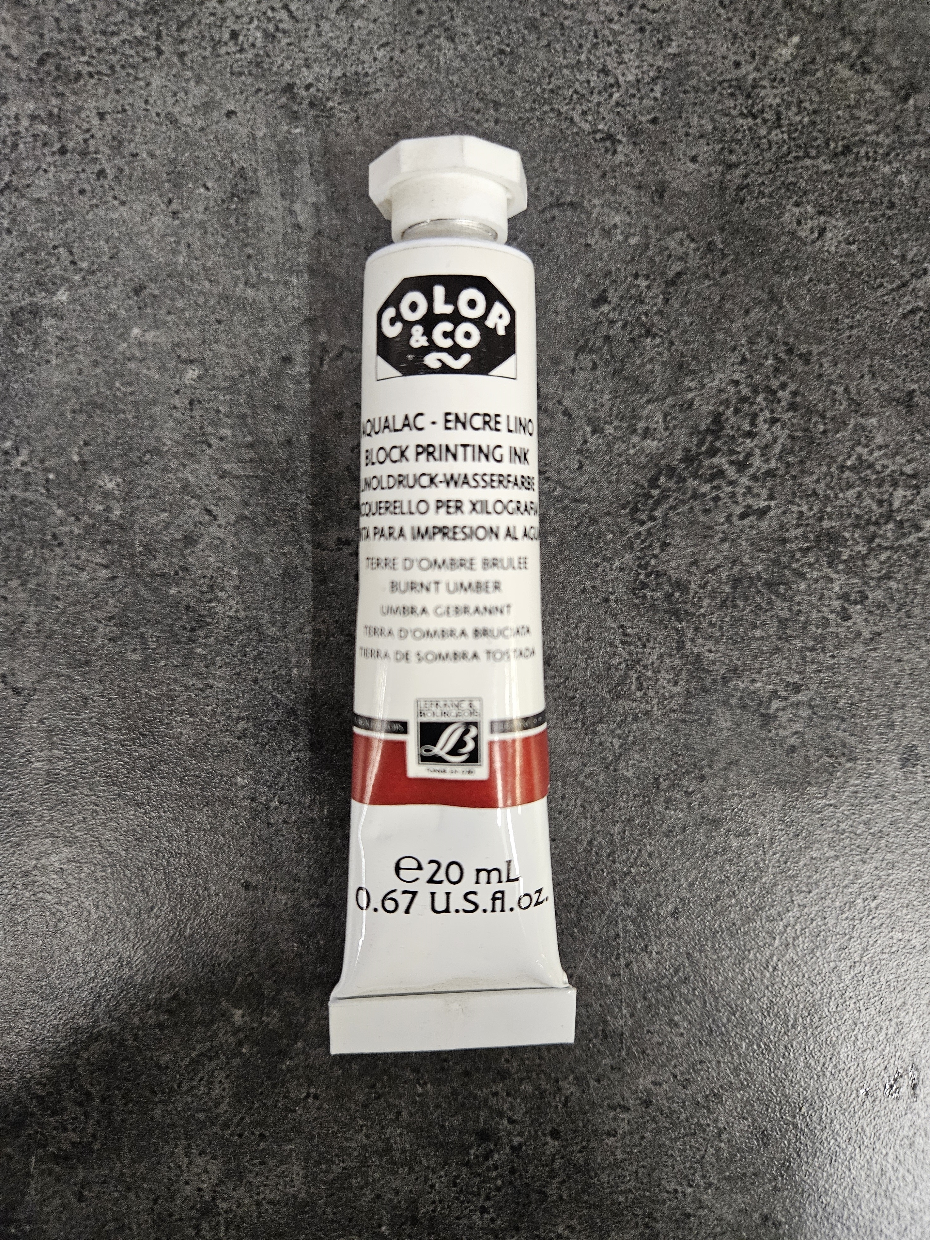 Linoldruckfarben, Tube 20ml, umbra gebrannt Linoldruckfarben, Tube 20ml, umbra gebrannt