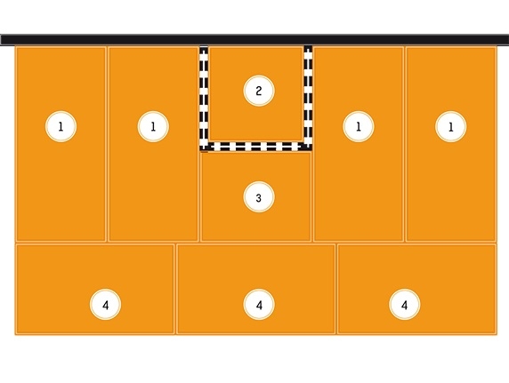 Mattensatz für Klappturnwand Mattensatz für Klappturnwand