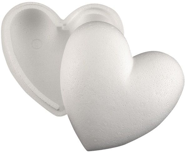 Styropor-Herz teilbar 15 cm Styropor-Herz teilbar 15 cm