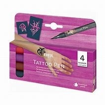 TattooPen, 4 Stifte farb. sort., TattooPen, 4 Stifte farb. sort.,