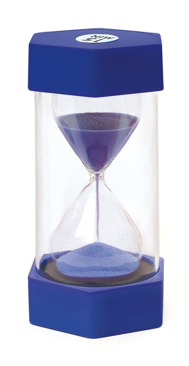 Sanduhr Maxi 15 Minuten blau Sanduhr Maxi 15 Minuten blau