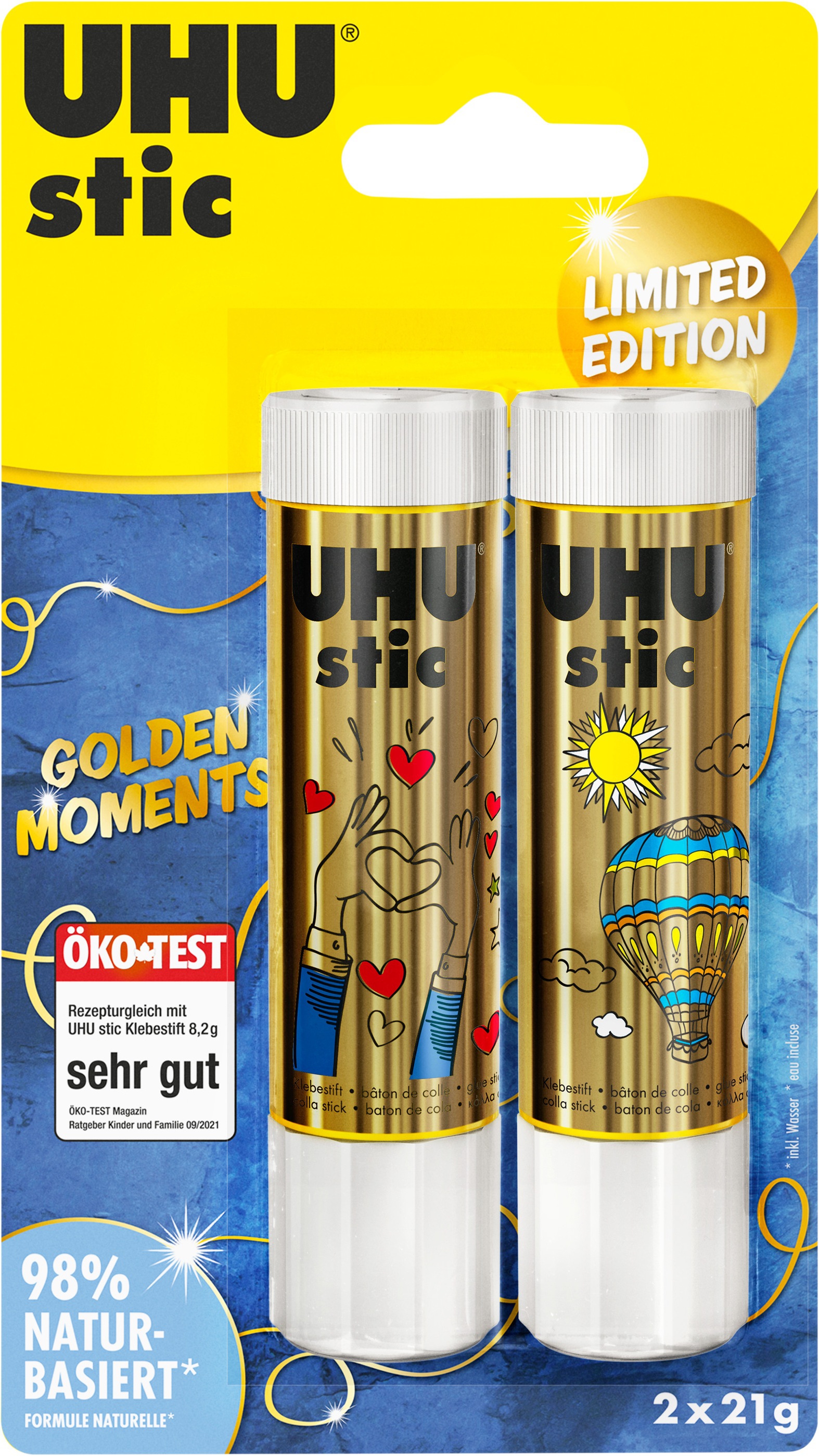 UHU-Stic Klebestift 2 x 21 g Gold Edition
