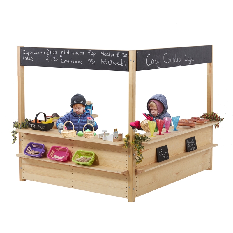 Cosy Kinderkaufladen Outdoor – Holz Spielshop