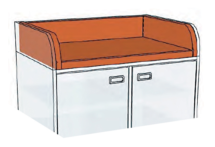 Wickelauflage mit Aufkantung für 92 oder 125 cm Wickelauflage mit Aufkantung für 92 oder 125 cm