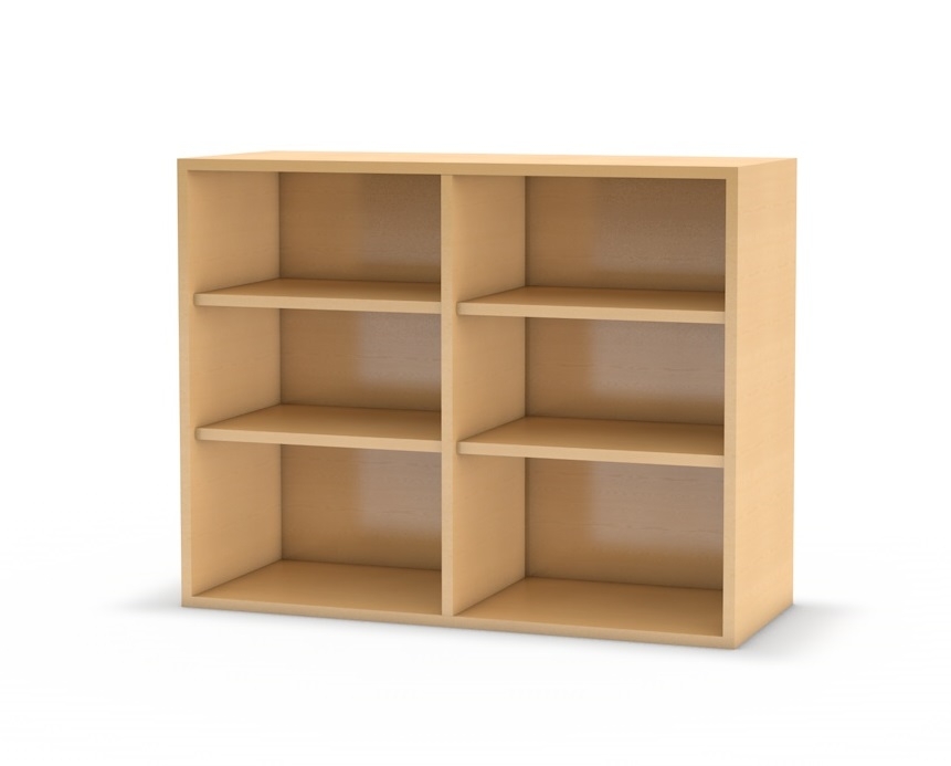 Aufsatzschrank, offen mit Mittelwand Aufsatzschrank, offen mit Mittelwand
