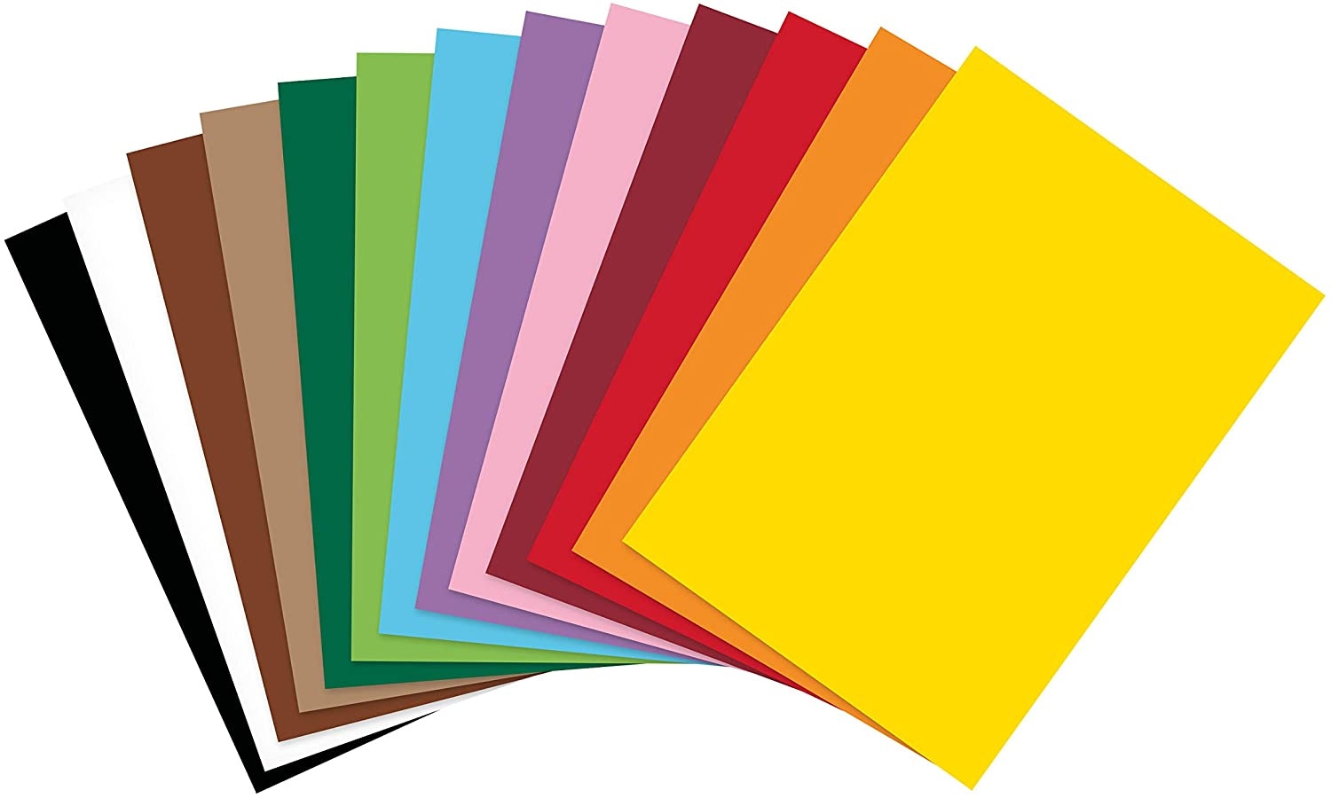 Tonpapier 130 g, 50 x70 cm- 100 Bogen in 10 Farben