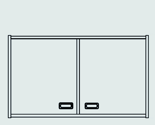 Aufsatzschrank mit Doppeltür B 102 cm Aufsatzschrank mit Doppeltür B 102 cm
