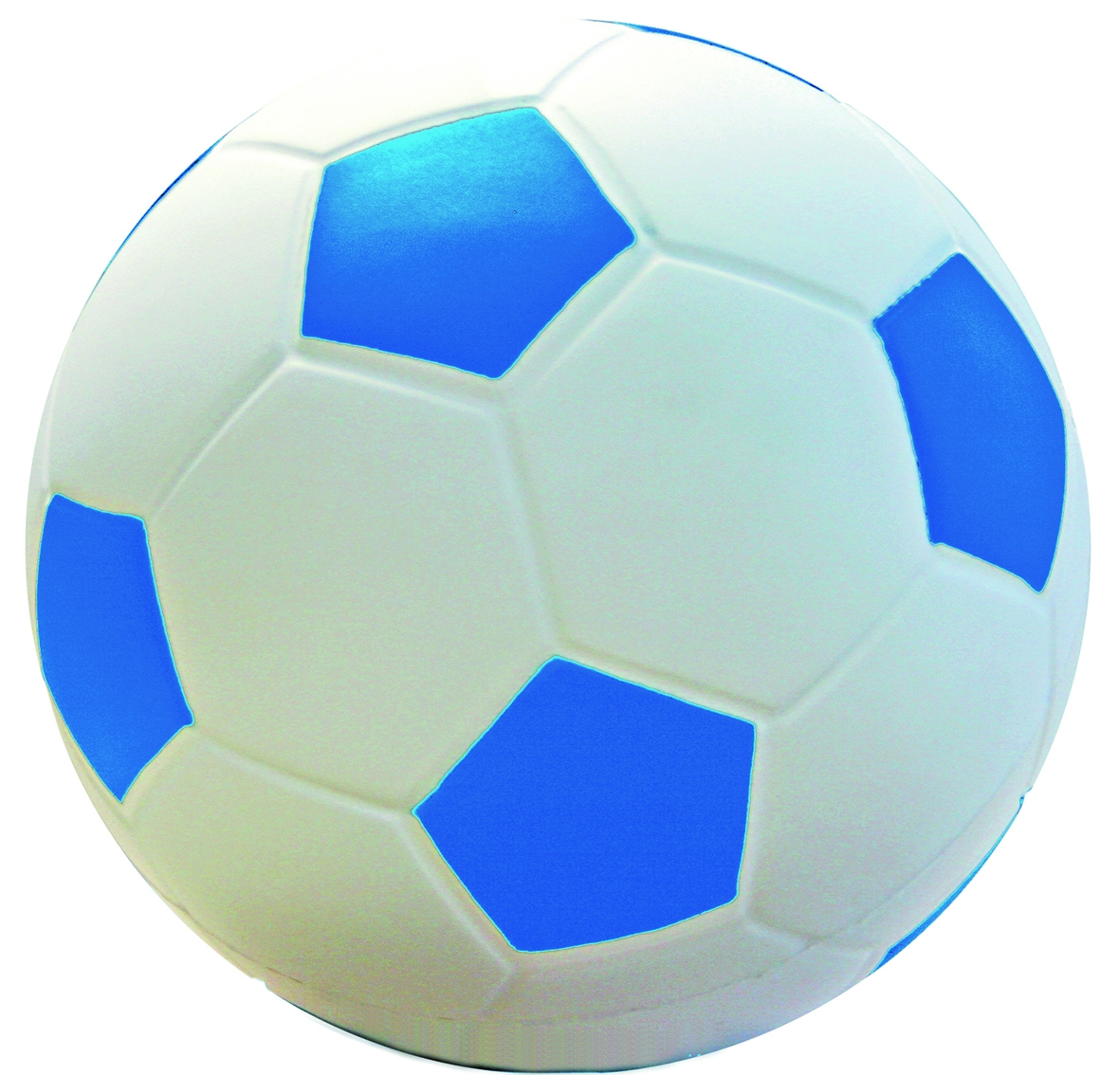 Schaumstoffball  Ø 18 cm, weiß/blau