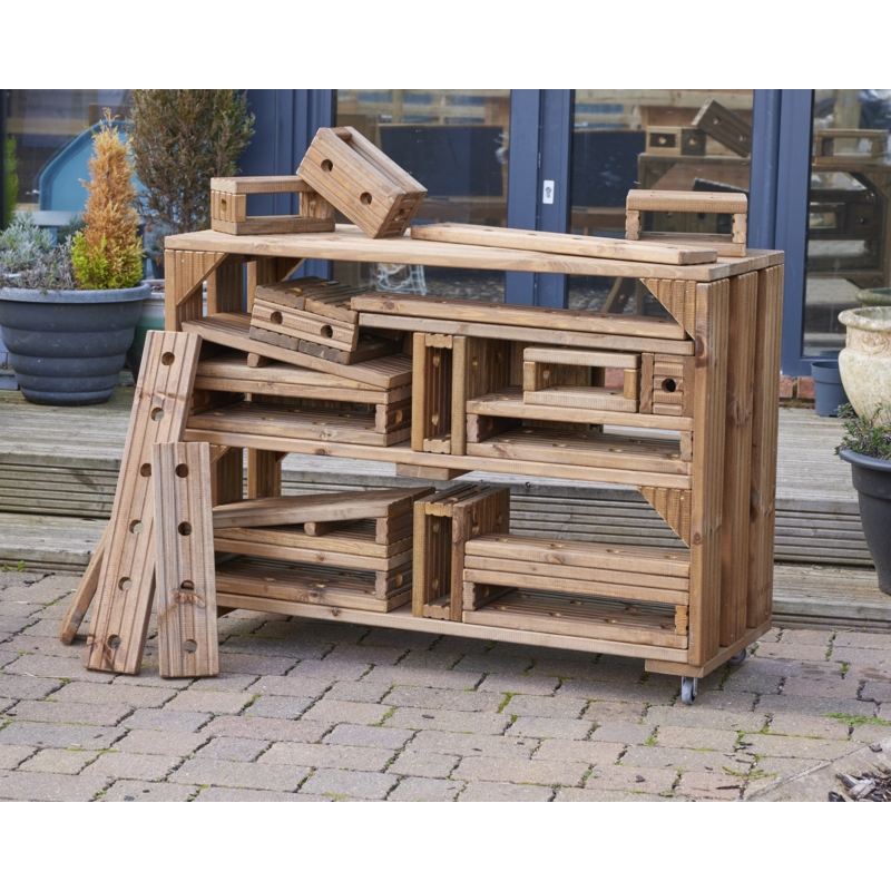 Cosy Blockwagen mit 25 Holzbausteine