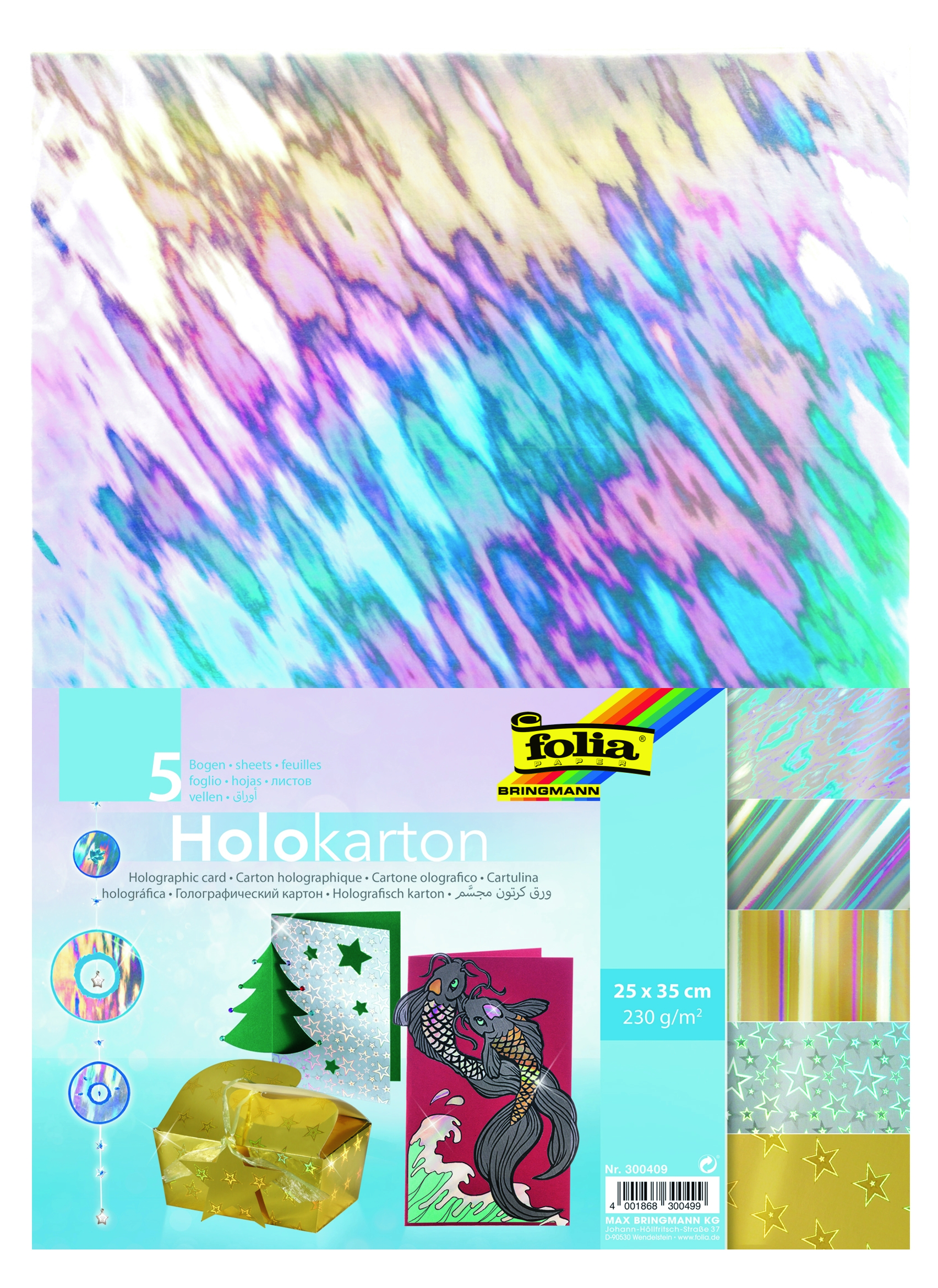 Holokarton 5 Blatt 25 x 35 cm Holokarton 5 Blatt 25 x 35 cm