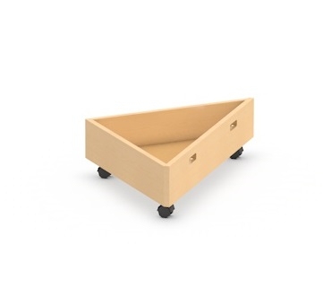 Rollkasten für Spielpodest Dreieck klein Rollkasten für Spielpodest Dreieck klein