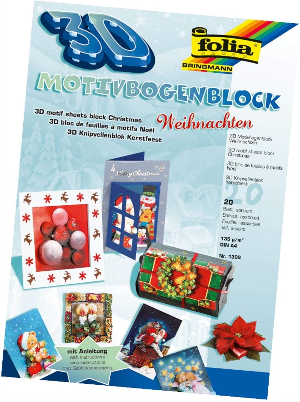 0ec99b06832bb0e318be313cb4f0810ae9bcb942 3D Motivbogenblock Weihnachten