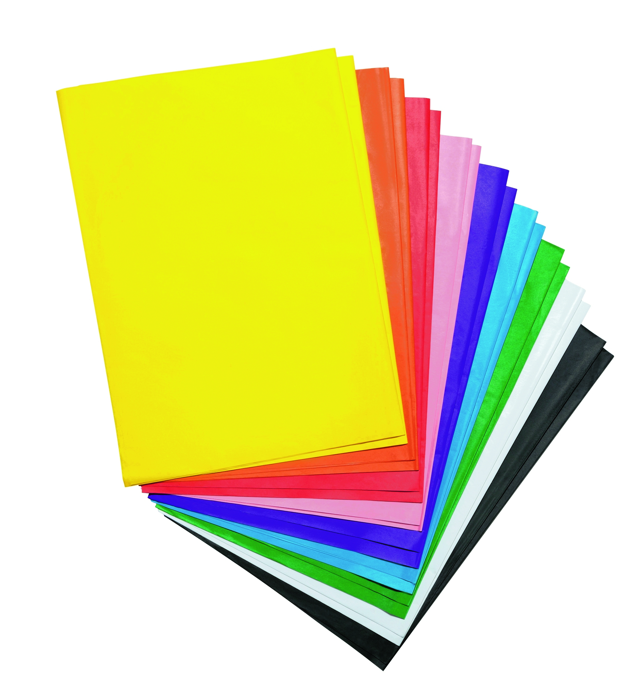 Seidenpapier-Blumenseide, 26 Bogen farbig sortiert