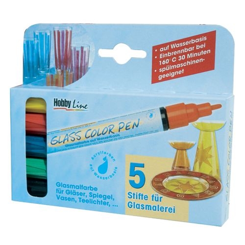 Glass Color Pen im 5er-Set