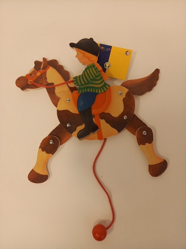 Hampelfigur Mädchen auf Pferd