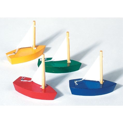 Mini Segelboot aus Holz
