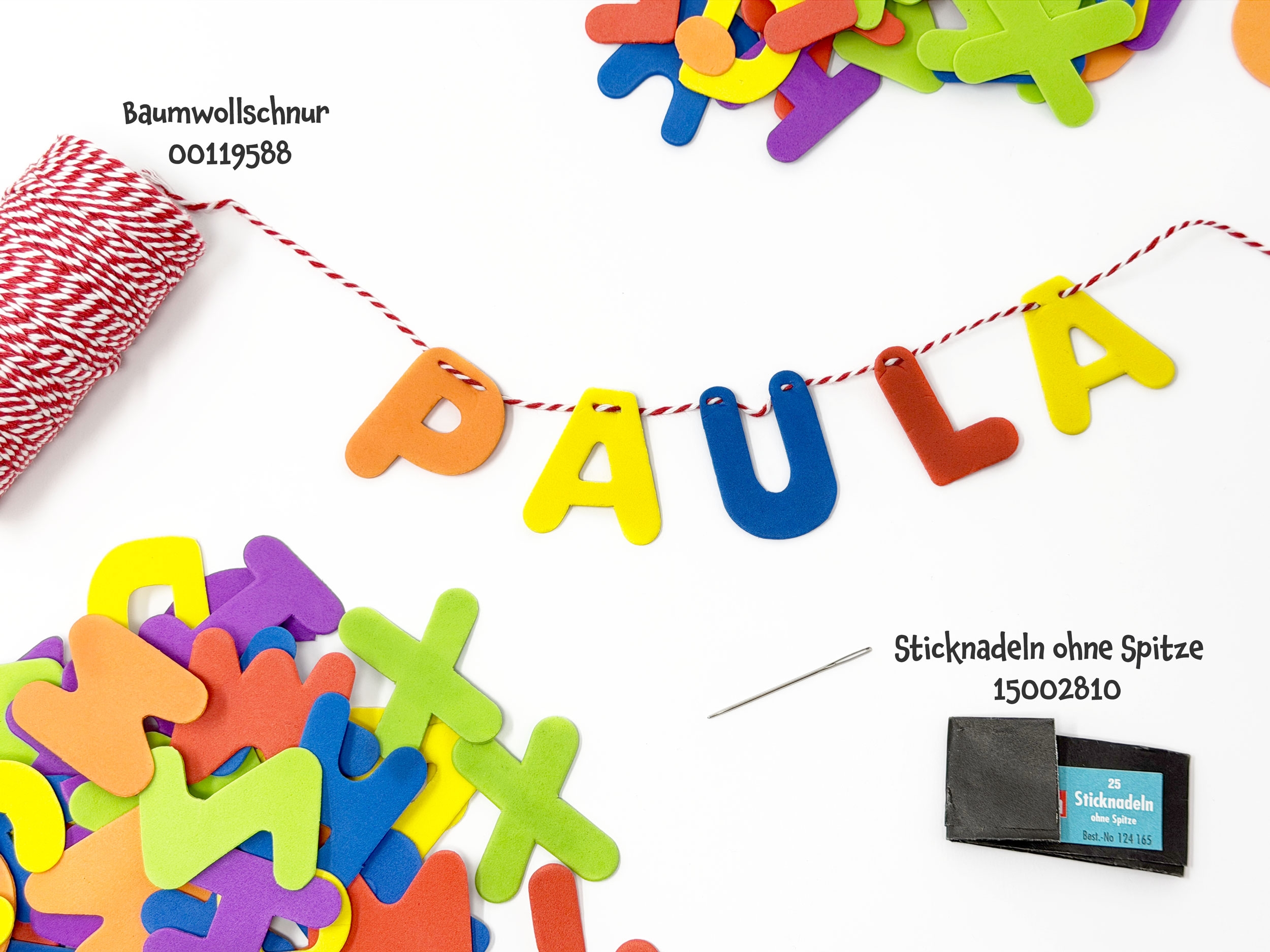 Buchstaben aus Moosgummi