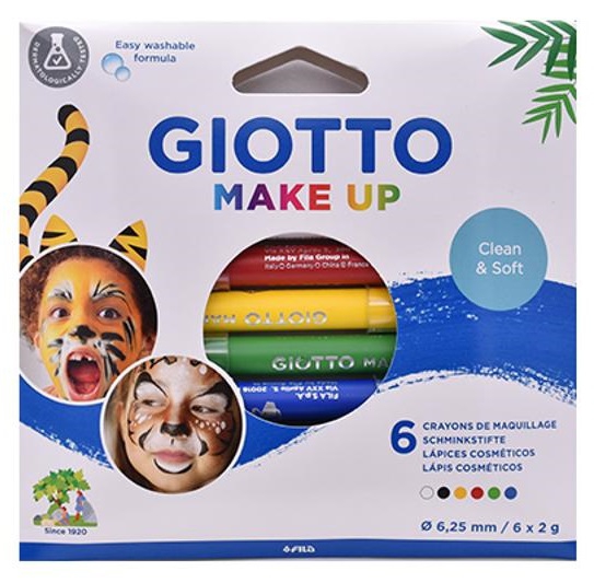 GIOTTO Make Up Kinderschminkstifte, 6 Farben