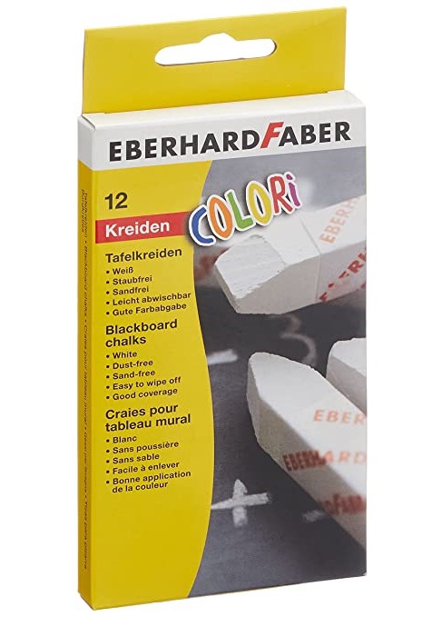 Tafelkreiden 12 Stück, weiß Tafelkreiden 12 Stück, weiß