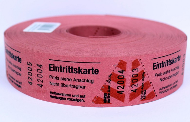 Eintrittskarten, 1000er Schrägabrisse Eintrittskarten, 1000er Schrägabrisse