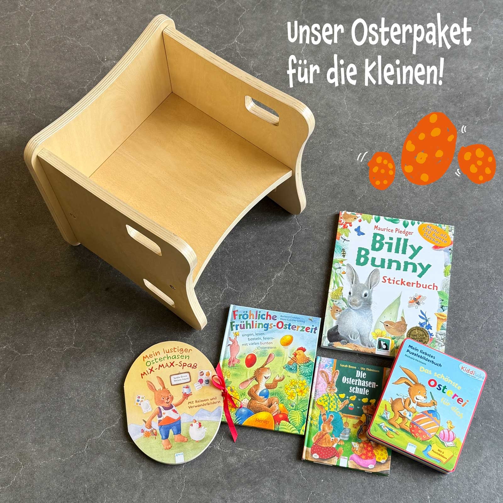 Osterpaket mit Wendehocker & Osterbüchern Osterpaket mit Wendehocker & Osterbüchern