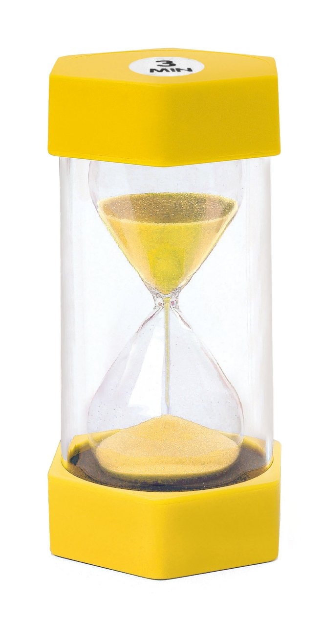 Sanduhr Maxi 3 Minuten gelb Sanduhr Maxi 3 Minuten gelb