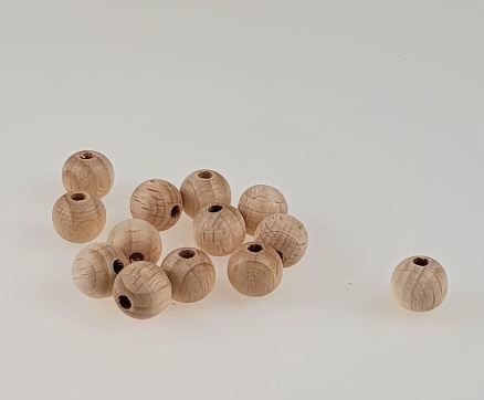 Holzkugeln Ø 10 mm, 3 mm Bohrung, 50 Stück