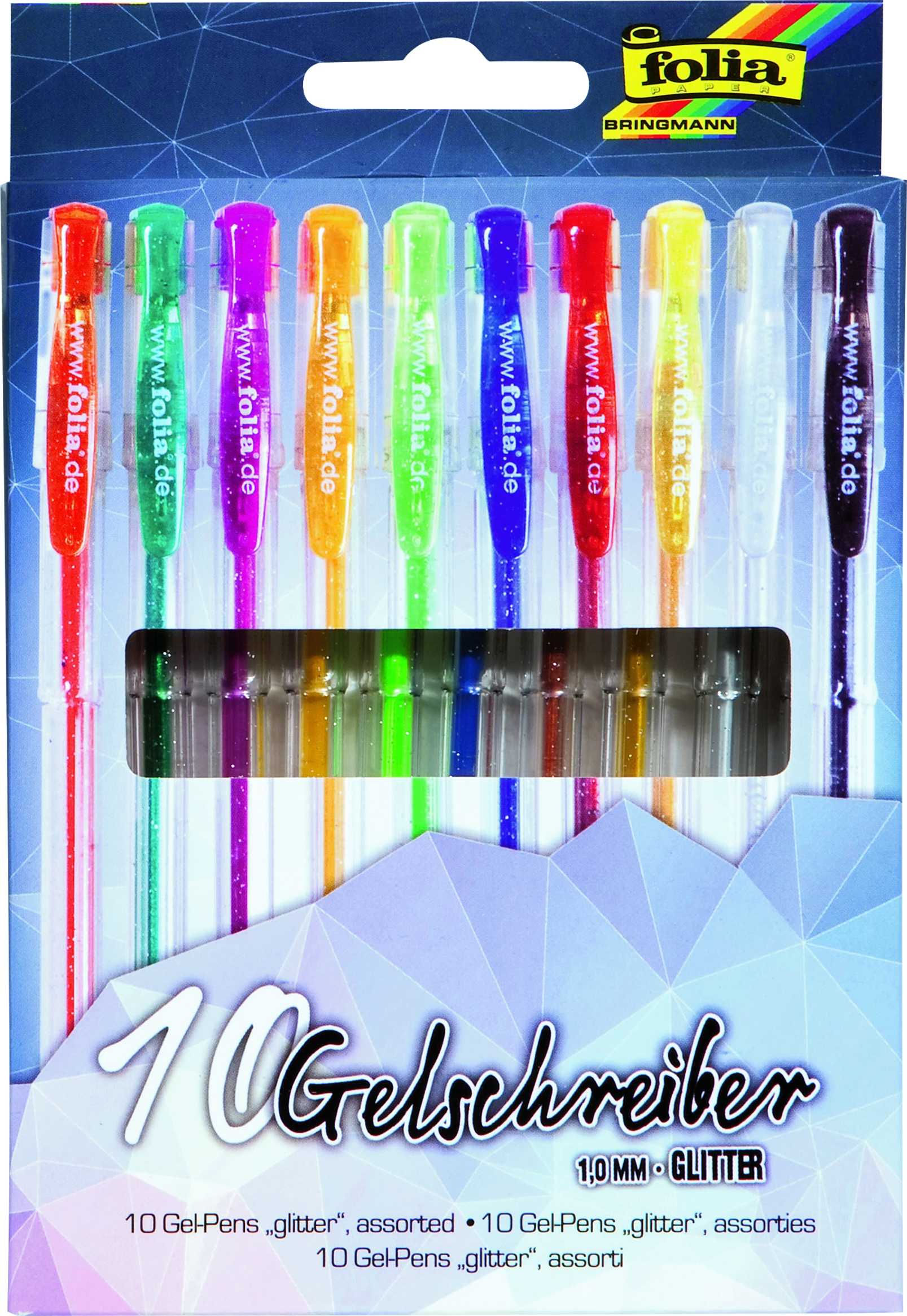 Gelschreiber Glitter 10 Stk farbig sort. Gelschreiber Glitter 10 Stk farbig sort.