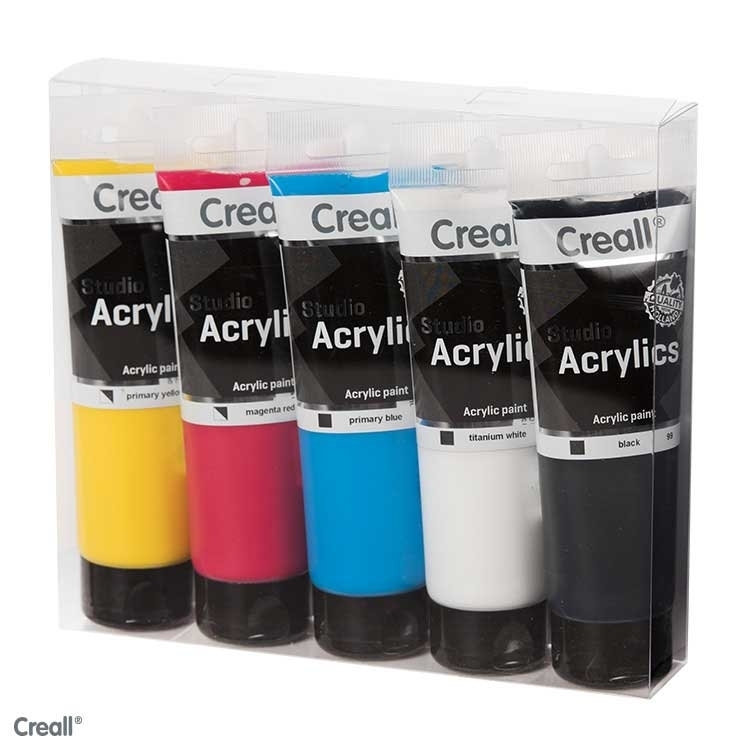 Acrylfarbe Tuben 120 ml - 5er Pack Acrylfarbe Tuben 120 ml - 5er Pack